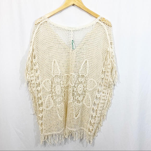 NWT Maurices Crocheted Boho Fringe Top - Picture 4 of 9